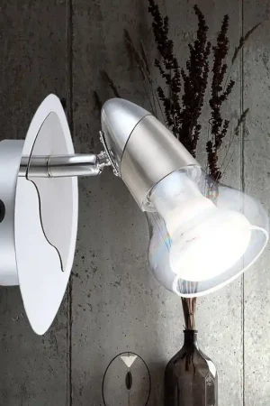 Beste Prijs LED wandlamp, glas, schakelaar, beweegbare spot, H 14,8 cm