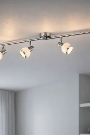 Alleen Vandaag LED plafondlamp, chroom, glas, beweegbaar, L 80cm