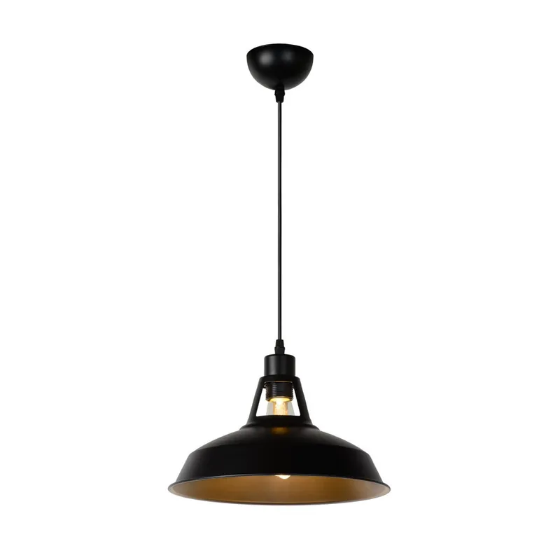 Lucide BRASSY-BIS - Hanglamp - Ø 31 cm - 1xE27 - Zwart Lage Kosten