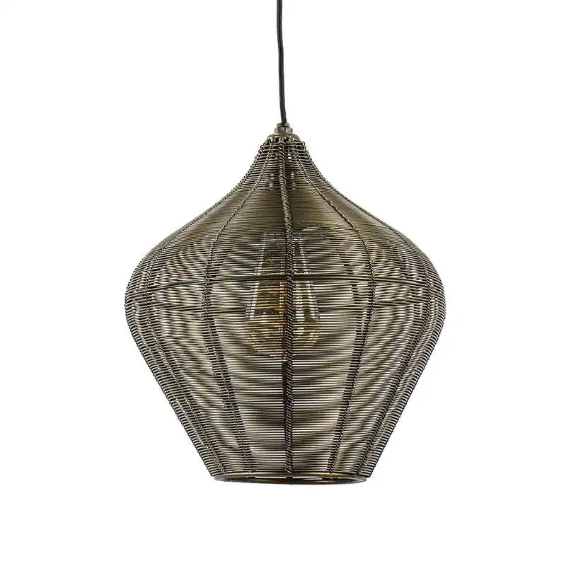 Seizoensaanbieding Hanglamp Alvaro 27cm antiek brons