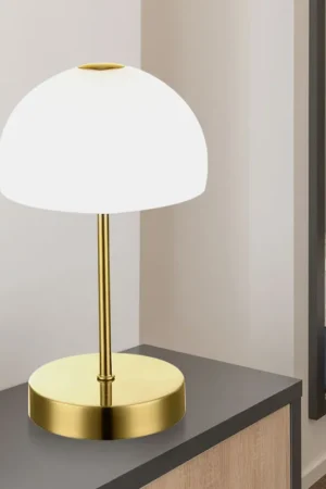 LED tafellamp, tip aan/uit, opaal glas, SNOWFLAKE Finale Uitverkoop