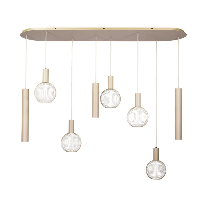 Gecertificeerd Hanglamp Como 8L 145cm quartz