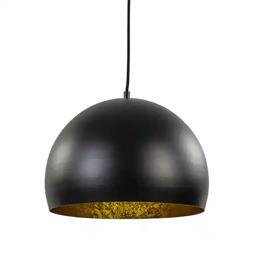 Hanglamp Jaicey bol zwart/goud Shop Nu