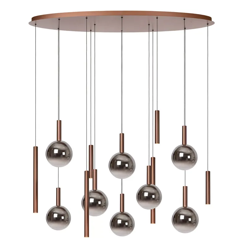 Direct Beschikbaar Hanglamp Jasmine 14L ovaal brons/smoke cct