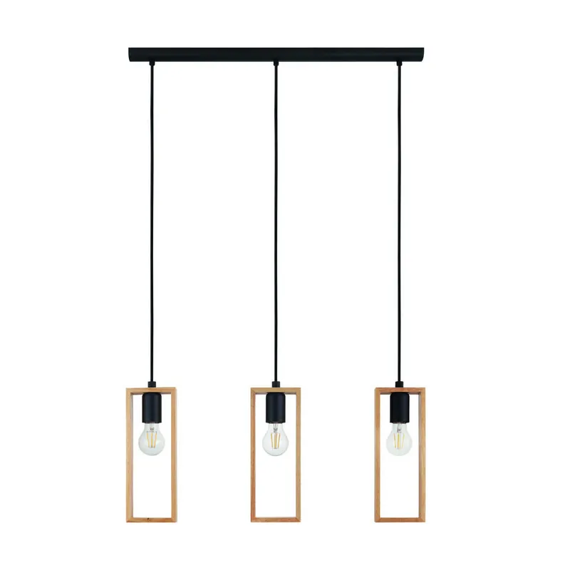 Weekendaanbieding EGLOLittletonHanglamp-E27-71cm-Zwart/Bruin