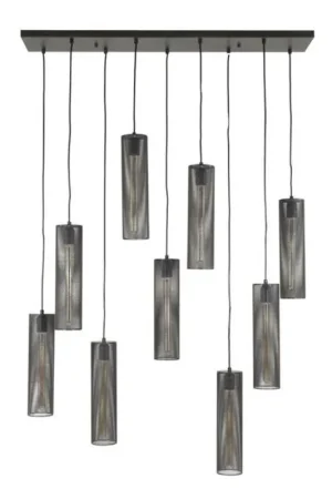 Fabrieksprijs Hoyz Collection - Hanglamp 5+4 Tube Mesh - Artic Zwart