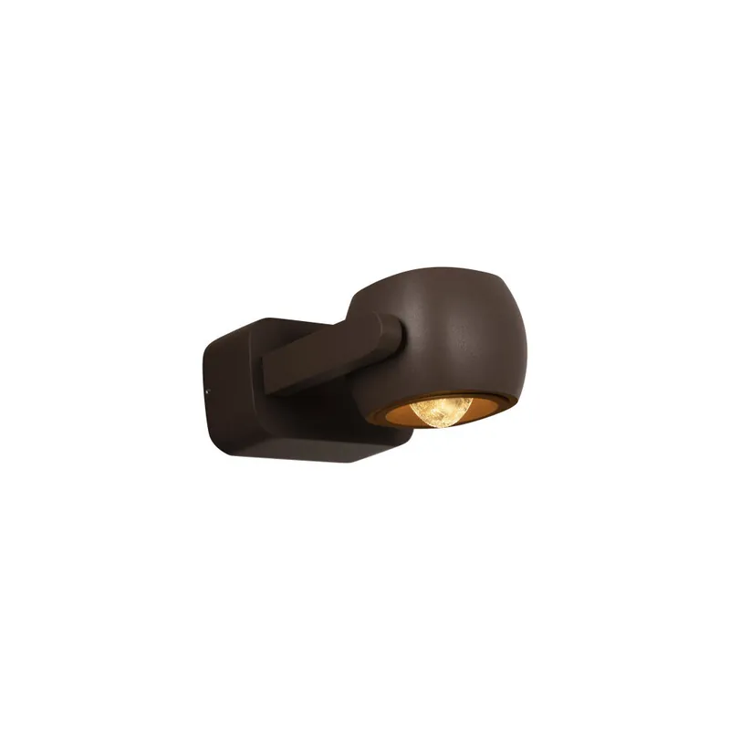 Favoriet Lucide CAPRI - Wandspot / Wandlamp Binnen/Buiten - LED - 1x8W 2700K - IP54 - Koffie | Essential