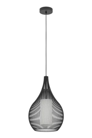 Speciale Aanbieding EDI light Razoni 1 Hanglamp - E27 - ø 32,5 - Zwart - Glas