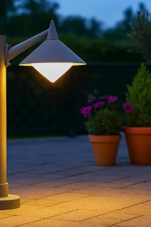 Staande lamp, ALU, grijs, H 58 cm, MANHATTAN Actieprijs