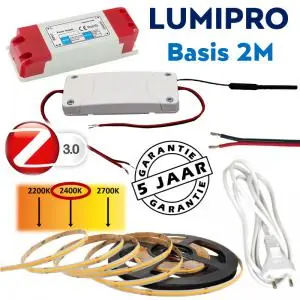 LUMIPRO basisset COB 2M 5 watt 2700K warm wit + ZigBee dimmer Nu Kopen