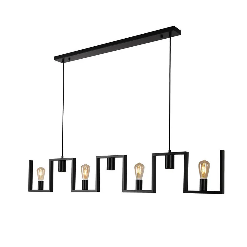 Gratis Verzending Ylumen Hanglamp Row - 7 lichts - zwart - 158x150 cm