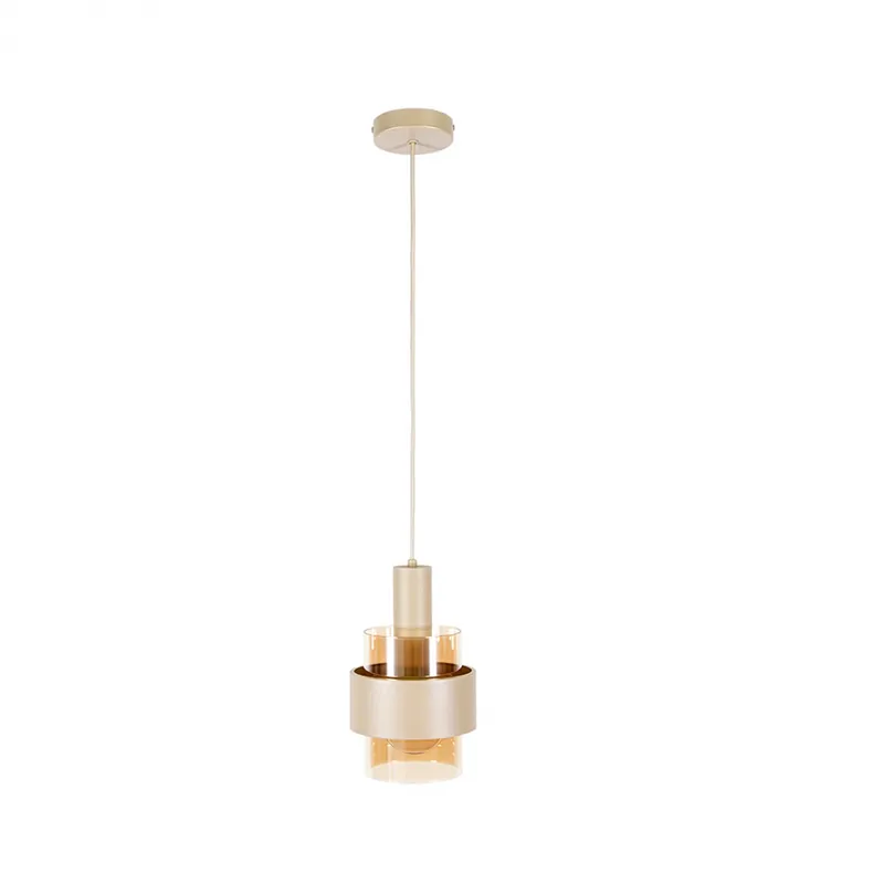 Rechtstreeks Van De Fabrikant Hanglamp Marrone 1L zand + amber glas