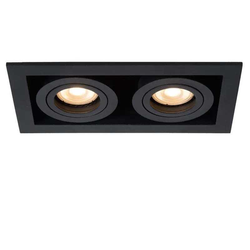 Direct Verzonden Lucide CHIMNEY - Inbouwspot - 2xGU10 - Zwart