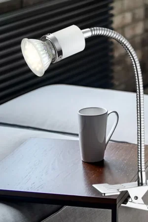 LED klemspot, chroom wit, flexibel H 37 cm Rechtstreeks Van De Fabrikant