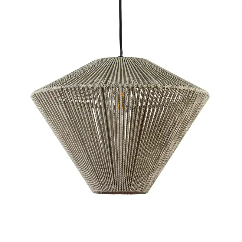 Hanglamp Felida touw créme 42cm Nieuw