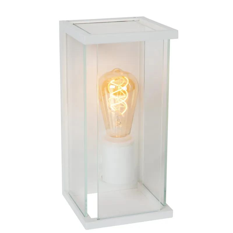 Populair Lucide CLAIRE - Wandlamp Binnen/Buiten - 1xE27 - IP54 - Beweging & dag/nacht sensor - Wit