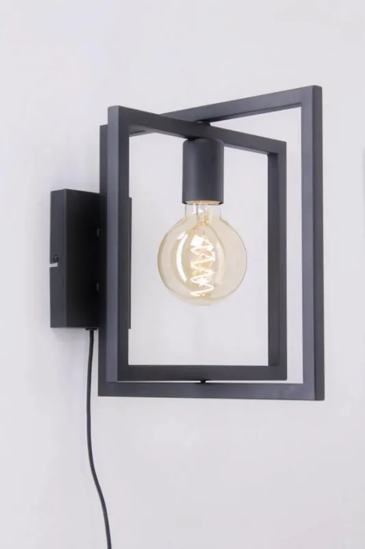 Exclusieve Aanbieding Metalen verstelbare frame wandlamp MARCO | Zwart