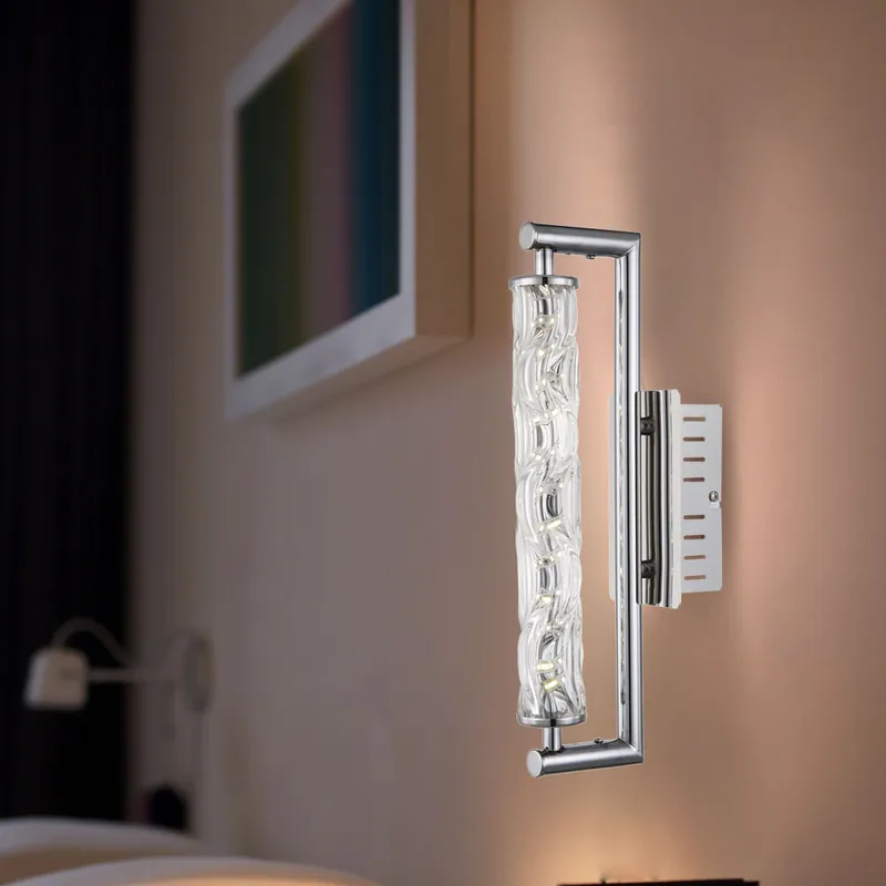 LED wandlamp, chroom, glas, helder, B 38 cm Meest Verkocht