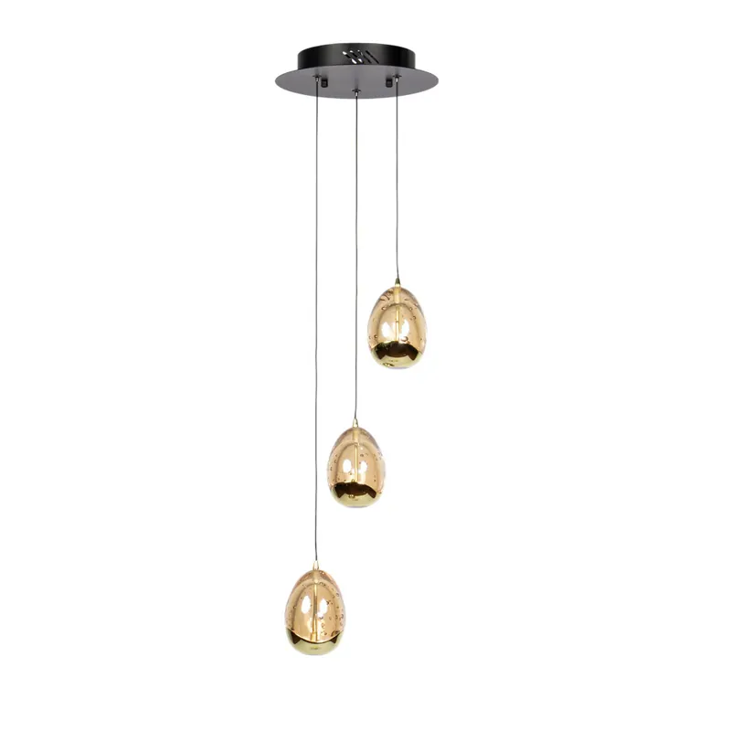 Hanglamp Golden Egg 3L goud/zwart Nieuw