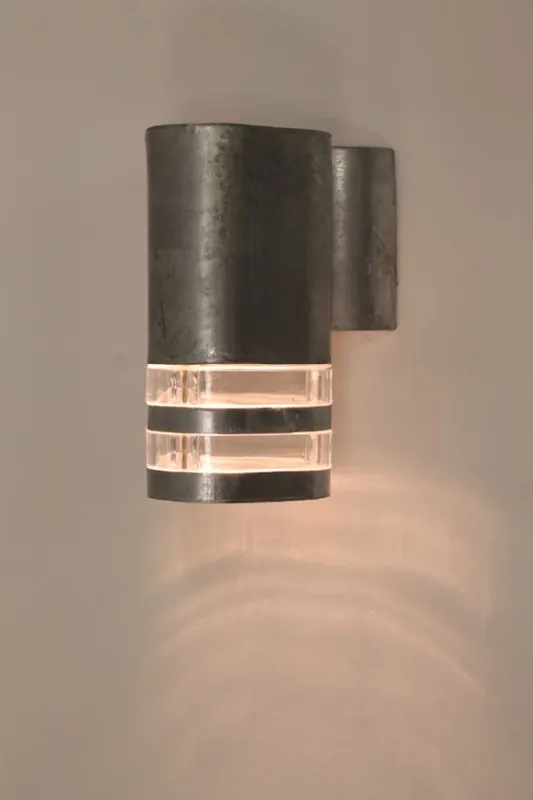 Finale Uitverkoop Buitenlamp / Wandlamp Rigina met onderverlichting | Staal dubbel