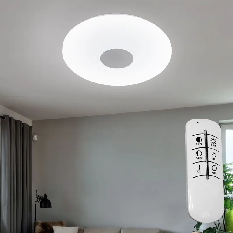 LED plafondlamp, dimbaar, afstandsbediening D 37,5 cm Veilige Betaling