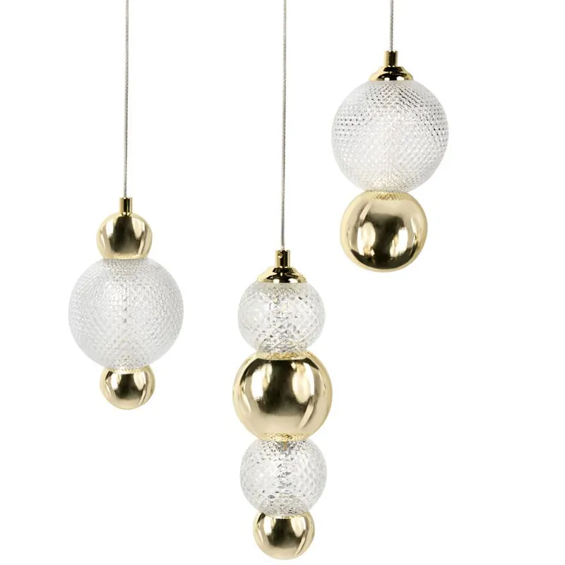 SORA - Hanglamp LED - Goud - Glas Korting