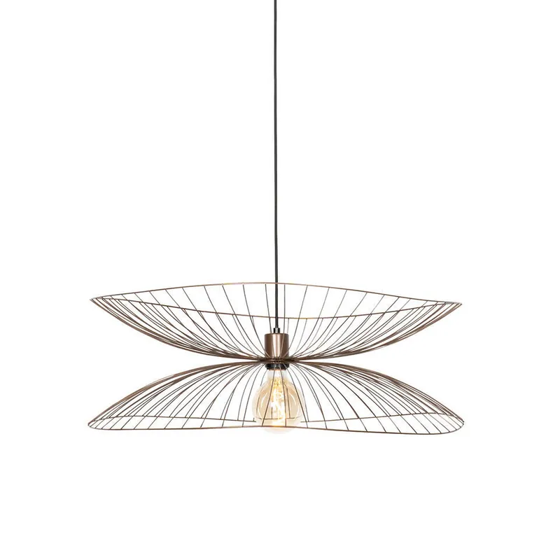 Qazqa hanglamp pua bronskleurig e27 Bestseller