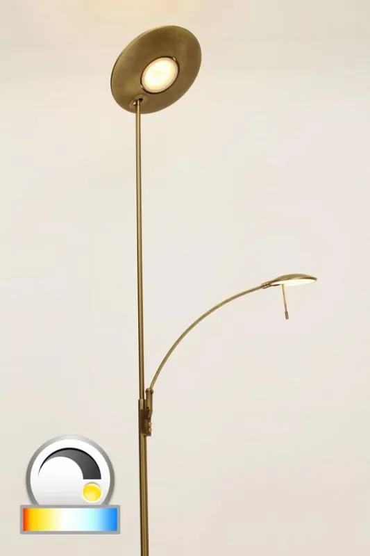 Veilige Betaling Uplighter met leesarm MERDINA LED kleur instelbaar | Brons