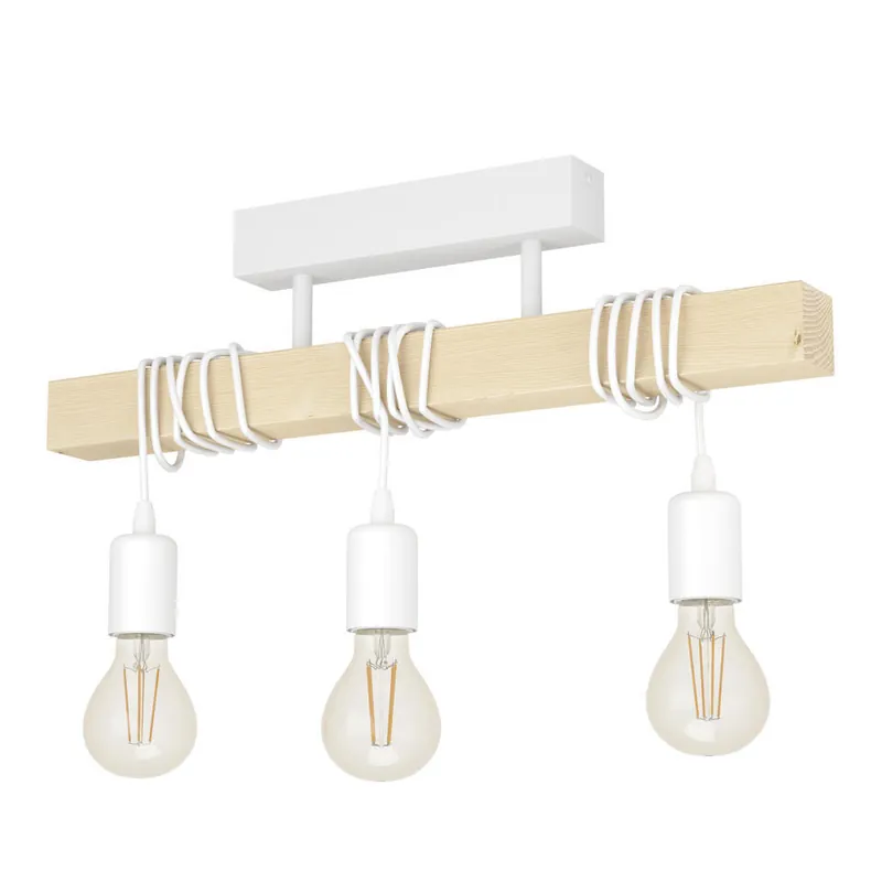 Korting EGLOTownshendPlafondlamp-E27-55cm-Wit/Bruin