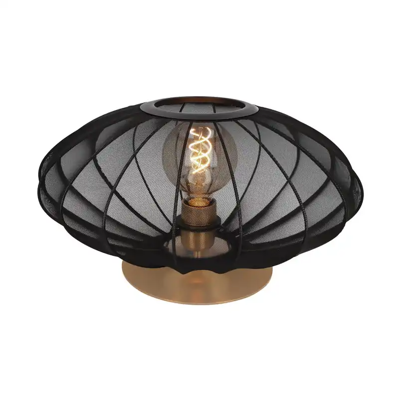Lucide CORINA - Tafellamp - Ø 40 cm - 1xE27 - Zwart Bestel Nu