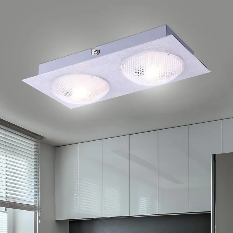 Laatste Kans LED plafondlamp, 2 vlammen, gesatineerd, L 22cm
