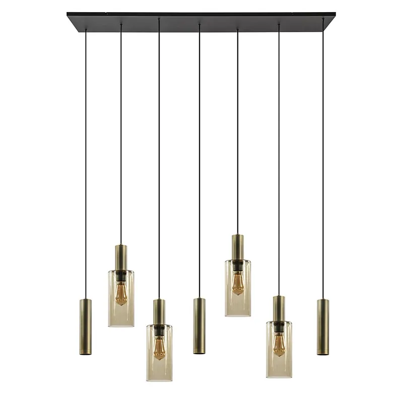 Hanglamp Perugia 7L brons/zwart Nu Kopen