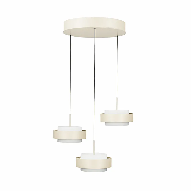 Koopje Hanglamp Puleggia 3L rond beige dtw lift