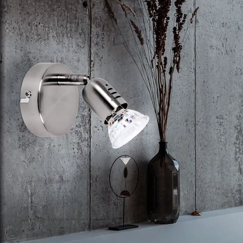 Nieuw LED wandspot, beweegbare spot, verchroomd, LOONA