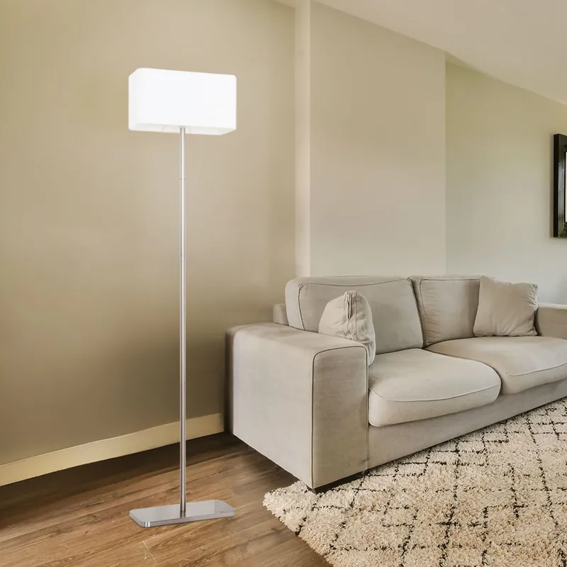 Veilige Betaling Moderne vloerlamp van nikkel en stof