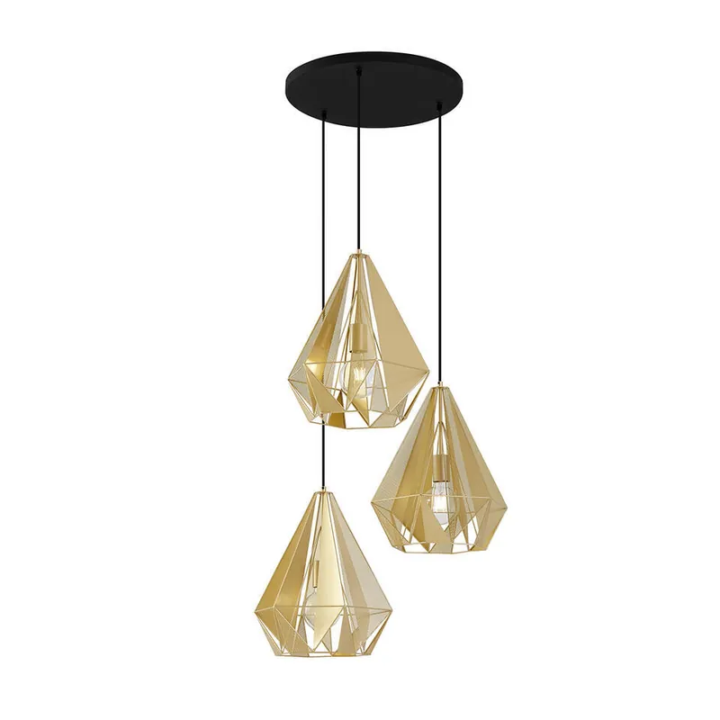 Qazqa hanglamp carcass goudkleurig e27 Beperkte Voorraad