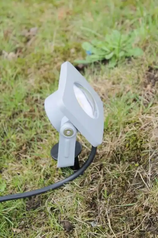 Dagaanbieding Prikspot / Tuinspot LED FLOOD met grondspies en stekker | Grijs