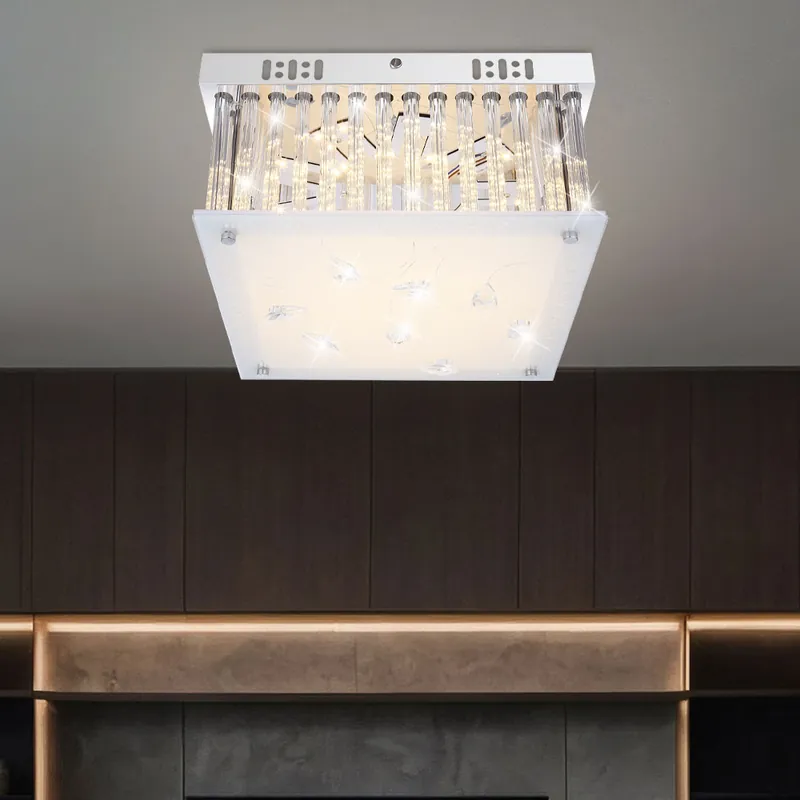 Design LED plafondlamp met kristallen pendel en staven HEIDIR Rechtstreeks Van De Fabrikant