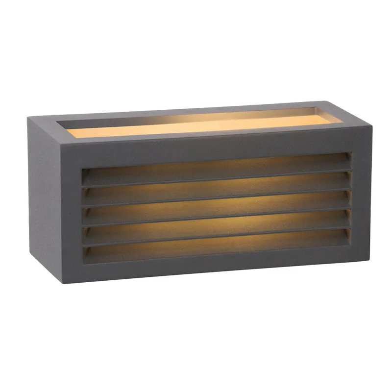 Op = Op Lucide DIMO - Wandlamp Binnen/Buiten - 1xE27 - IP54 - Antraciet