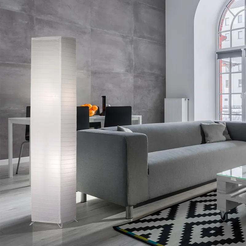 Koop Vandaag Elegante vloerlamp van papier BAMBOO