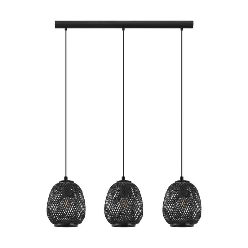 EGLO hanglamp Dembleby 3-lichts - zwart Hoge Kwaliteit