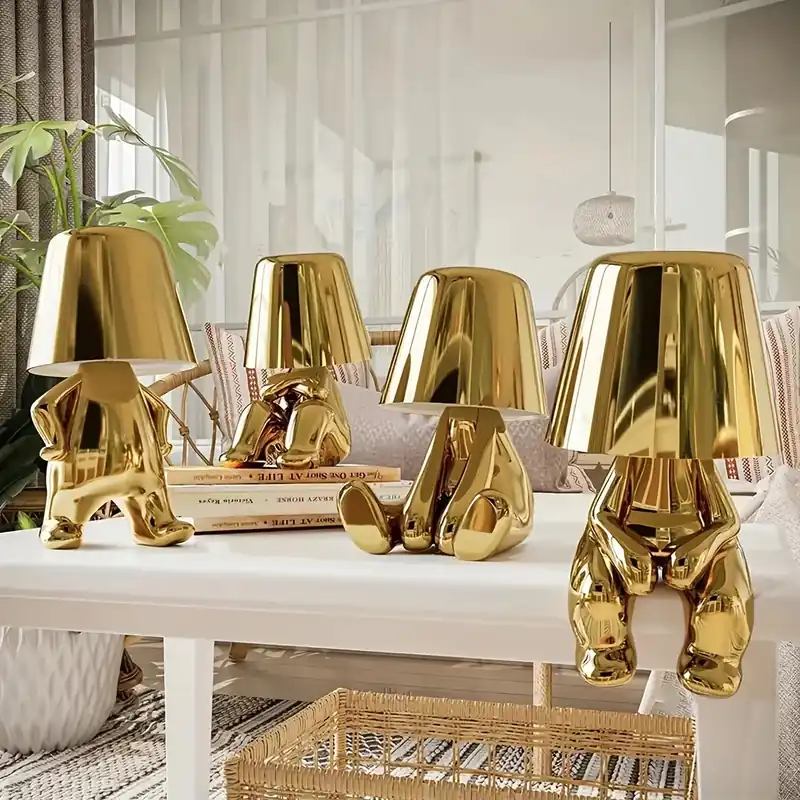 Hoge Kwaliteit GoldenGrace - Gouden Standbeeld Tafellamp