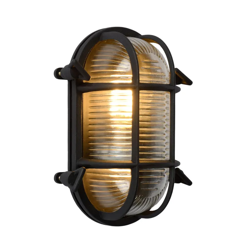 Lage Prijs Lucide DUDLEY - Wandlamp Binnen/Buiten - 1xE27 - IP65 - Zwart