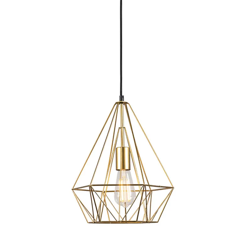 Qazqa hanglamp carcass goudkleurig e27 Seizoensaanbieding