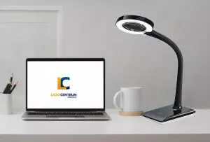 Loupe lamp met vergrootglas LOUPA 3 standen dimbaar | Zwart Hoge Kwaliteit