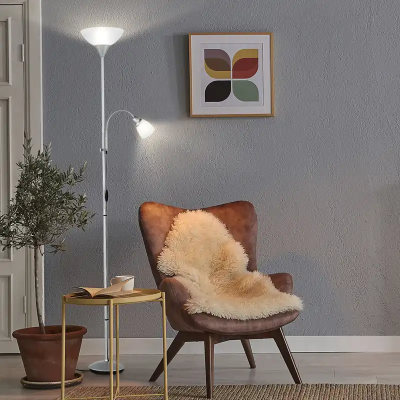 Elegante vloerlamp met verstelbare leesarm ERZWO Merkproduct