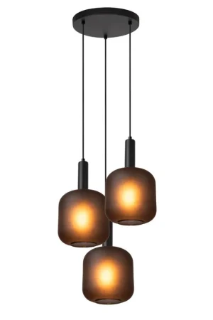 Actieprijs Lucide ELOISE - Hanglamp - Ø 40 cm - 3xE27 - Zwart