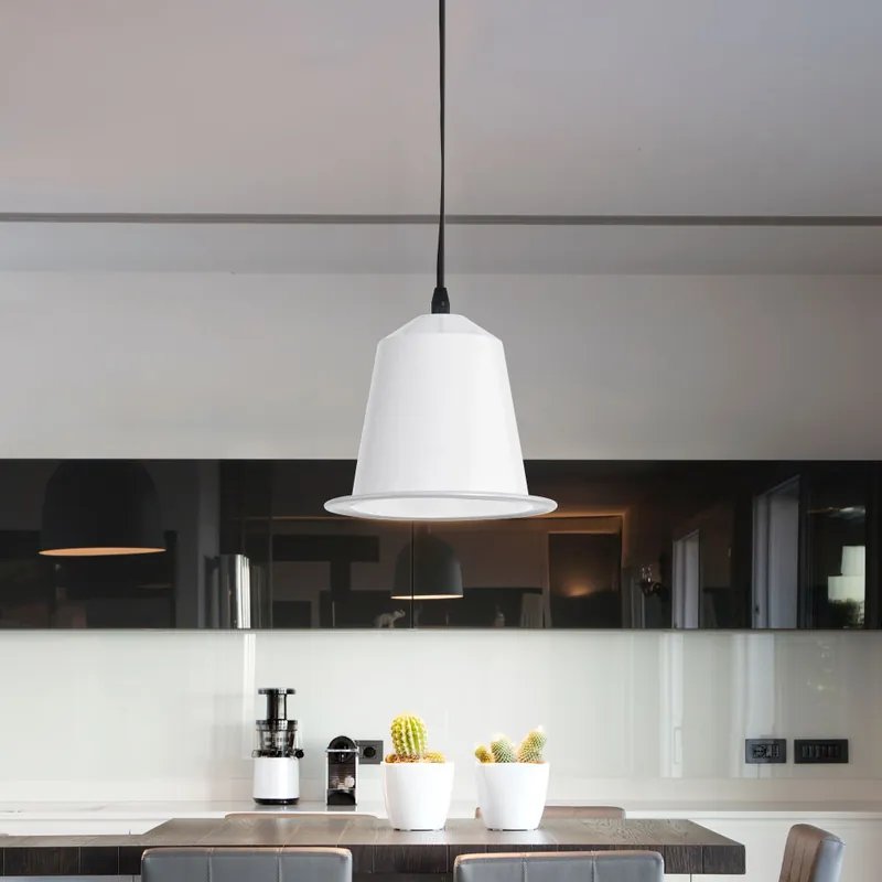 Bestel Nu LED hanglamp, wit staal, H 110 cm