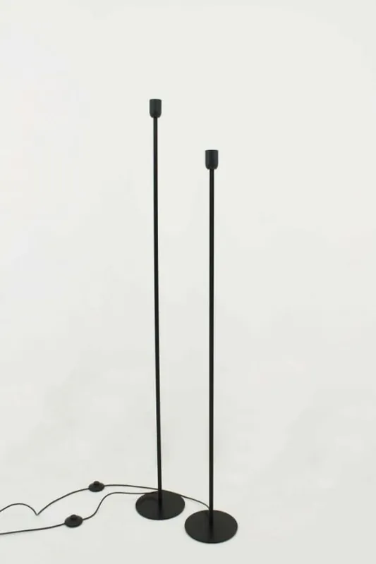 Zwarte vloerlampen TUBE 135 en 155 cm | Exclusief lichtbronnen Korting