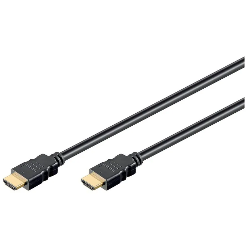 HDMI high-speed ronde kabel in zwart met een lengte van 1 meter Merkproduct